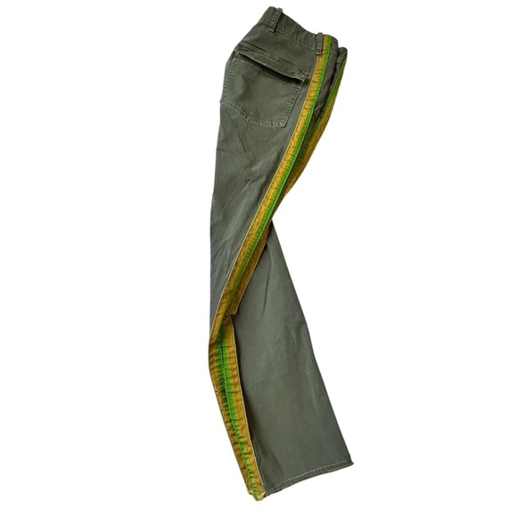 Nili Lotan Olive Trousers with Vibrant Stripes - Picture 6 of 8